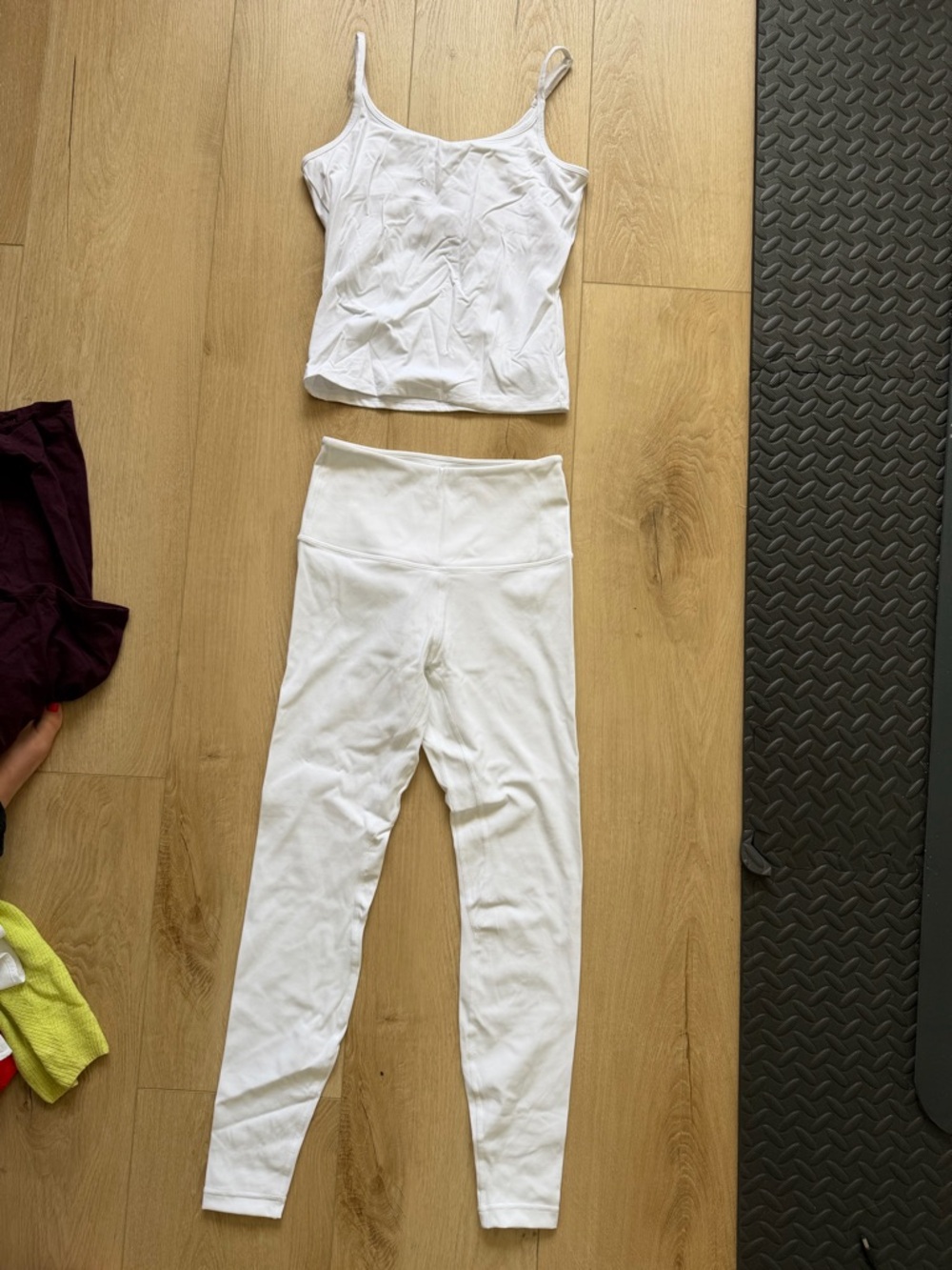 MPG White Athletic Tank and Leggings Duo